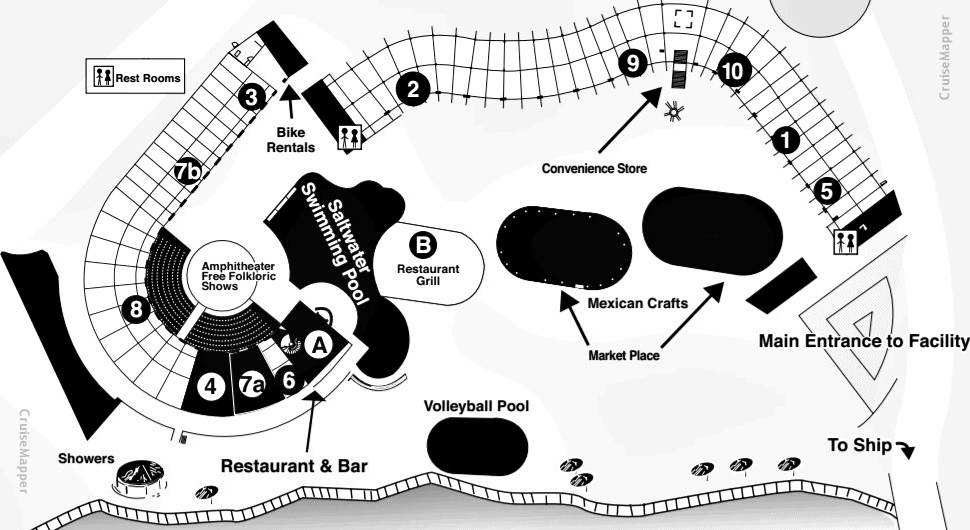 Puerto Costa Maya shops map