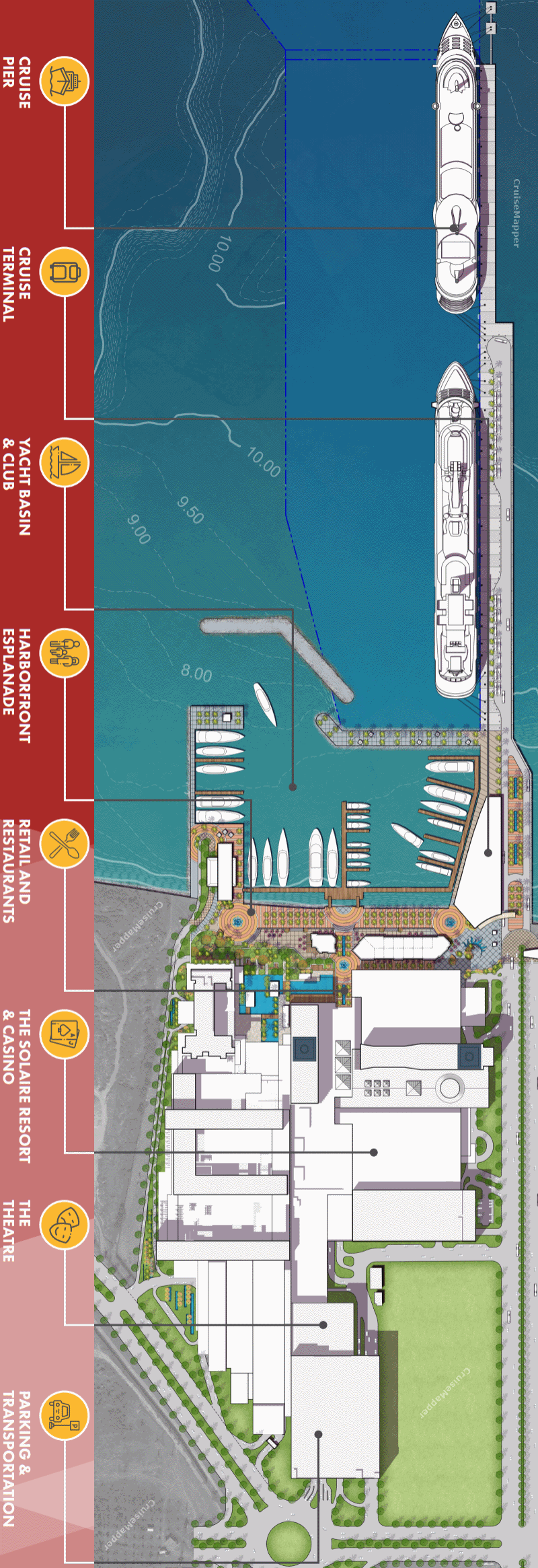 Solaire Cruise Center (Manila) cruise port terminal map