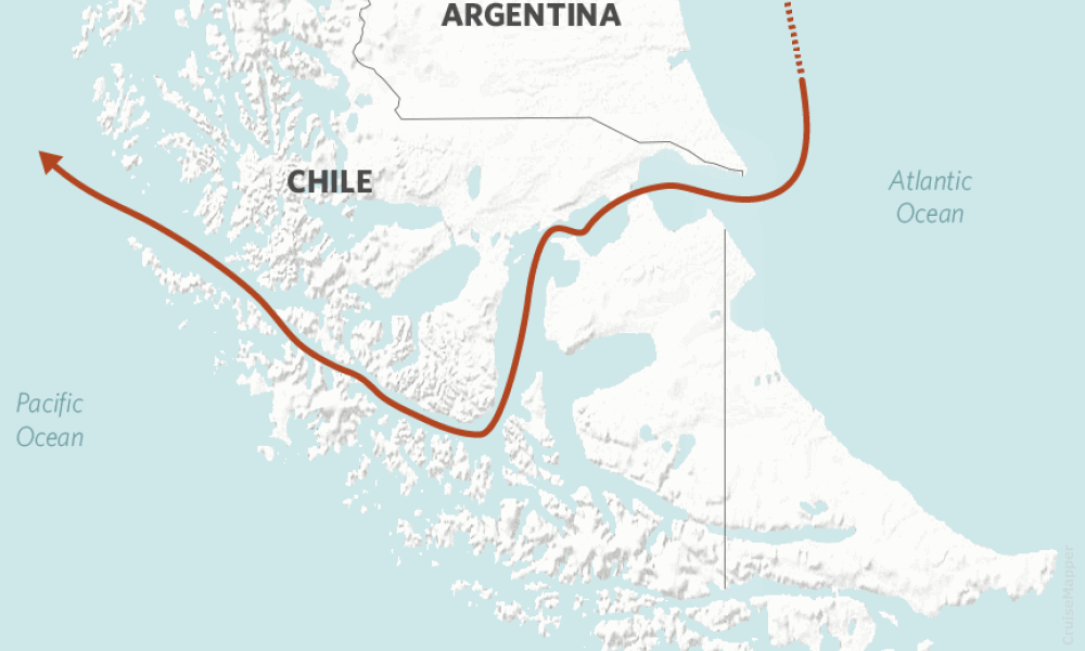 Straits Of Magellan World Map Strait of Magellan (Chile) cruise port schedule | CruiseMapper