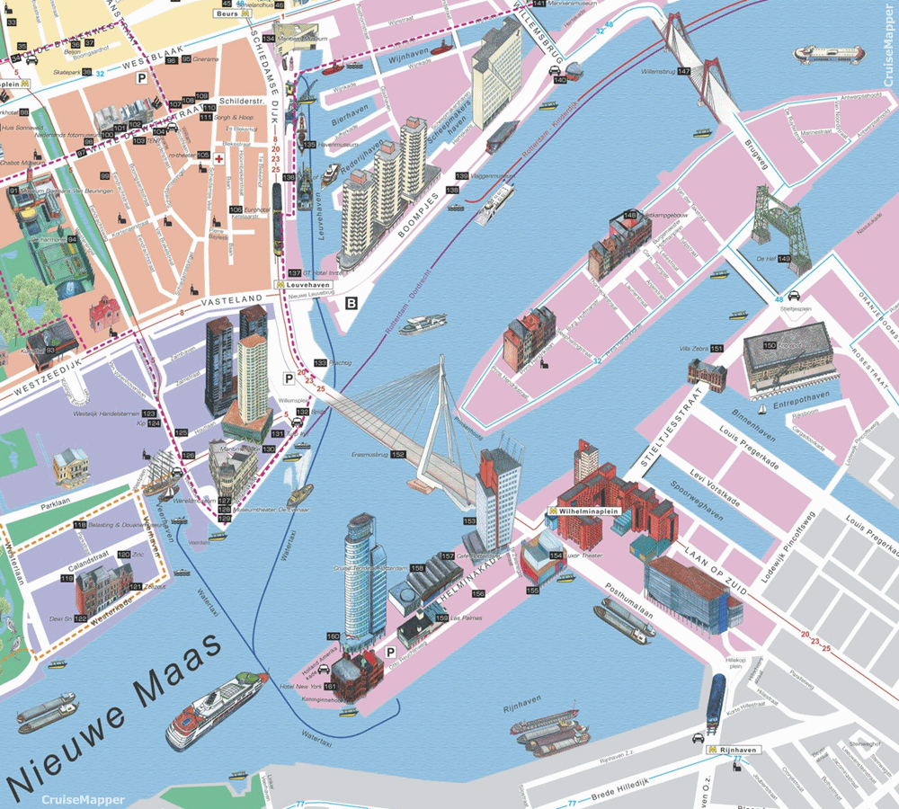 rotterdam cruise ship route