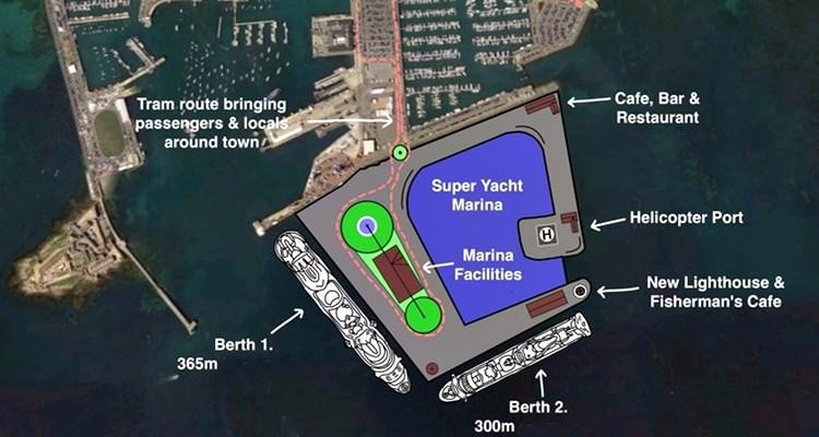 new Guernsey cruise port terminal map
