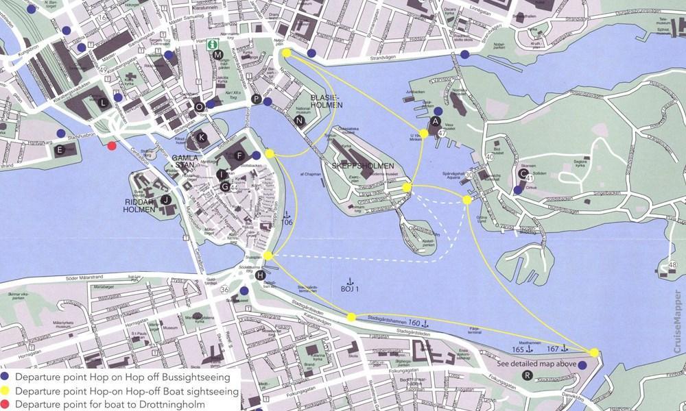 Stockholm cruise port map (printable)