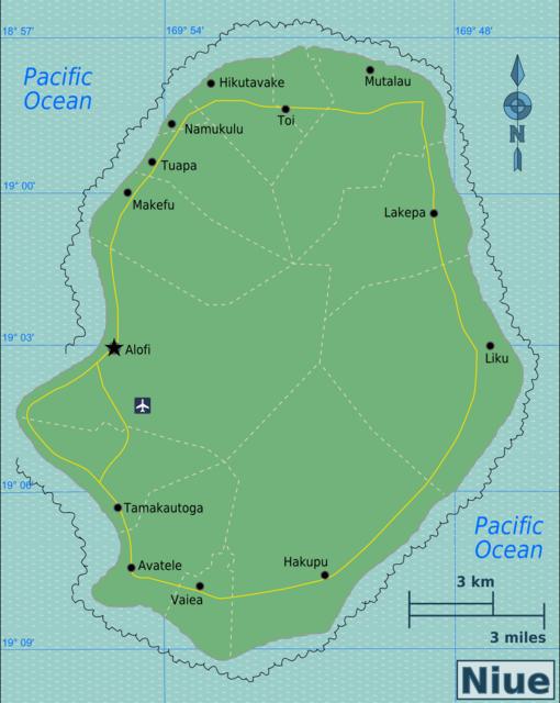 Niue Island map