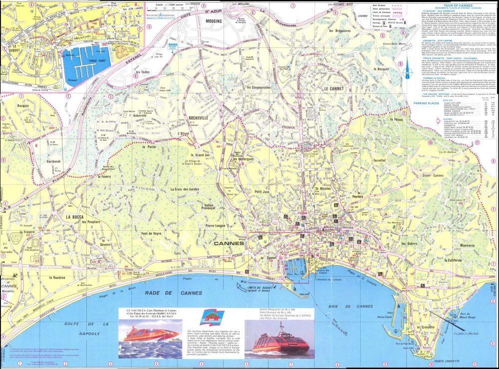 Cannes (France Riviera) cruise port map (printable)