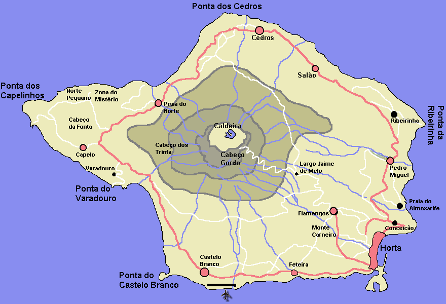Faial Island (Azores) map