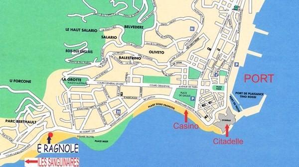 Ajaccio cruise port map
