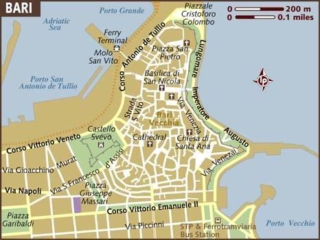 Bari (Italy) cruise port map (printable)