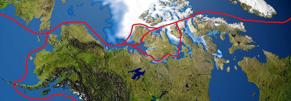 Northwest Passage route map