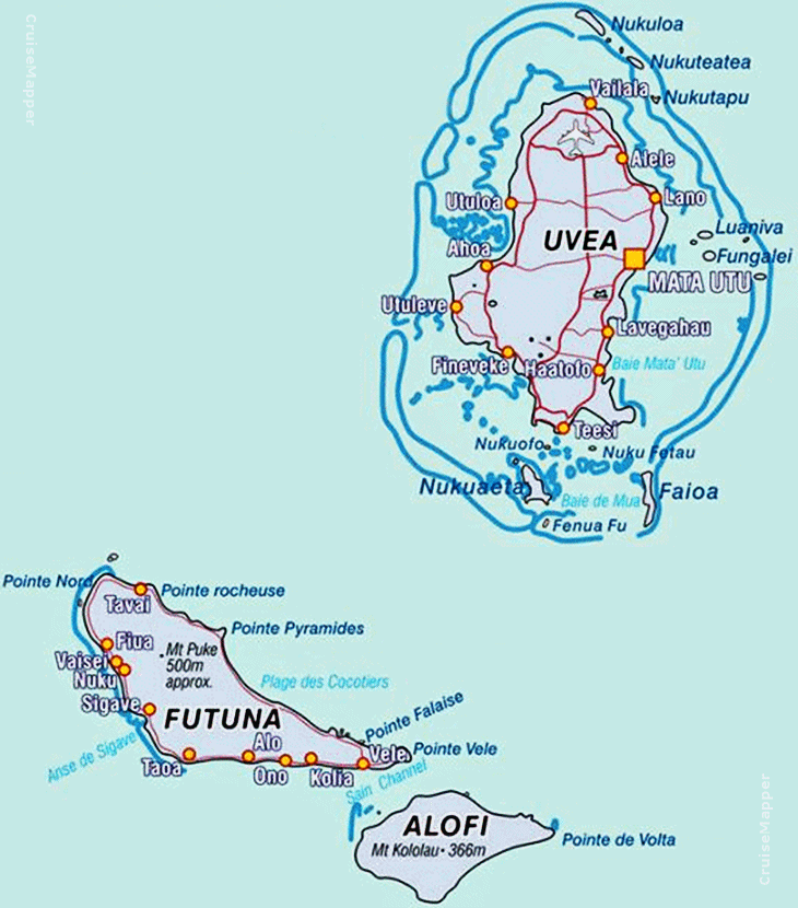 Wallis and Futuna Islands map