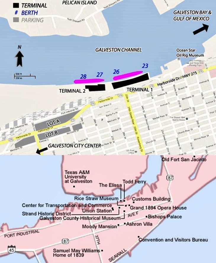 galveston cruise ship terminal schedule