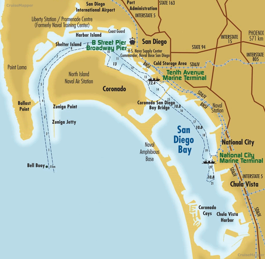 Port San Diego map