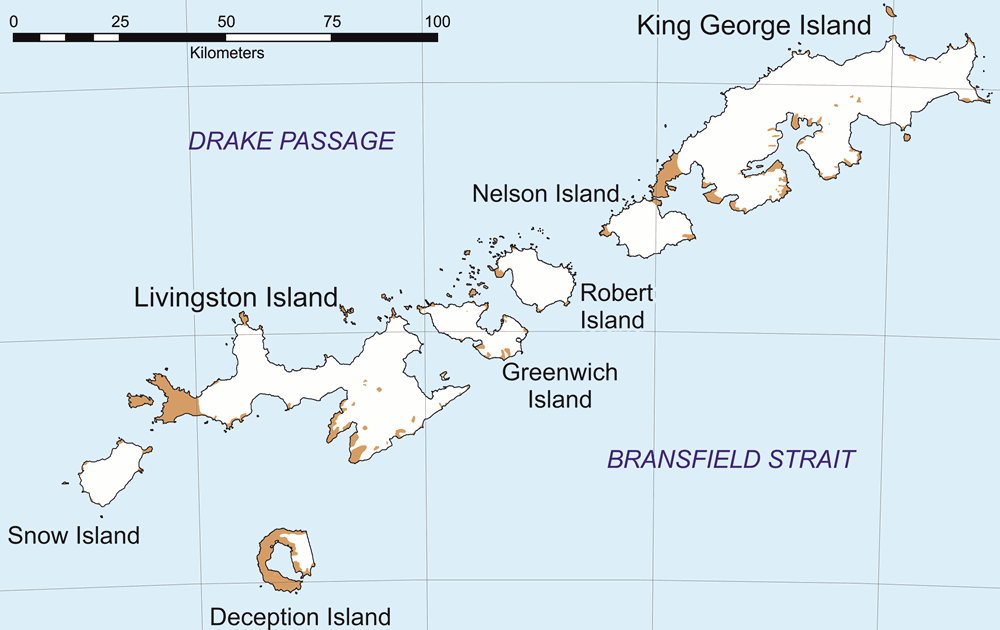 South Shetland Islands map