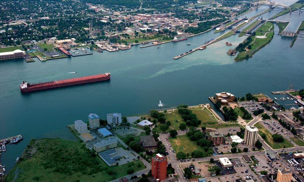 Sault Ste Marie Soo Locks Michigan Ontario Canada Cruise Port