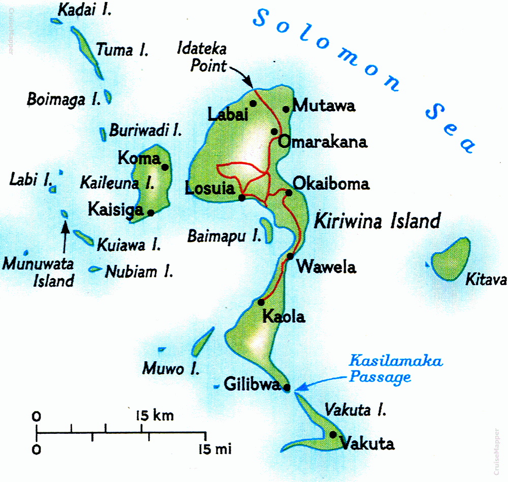 Trobriand Islands map (PNG)
