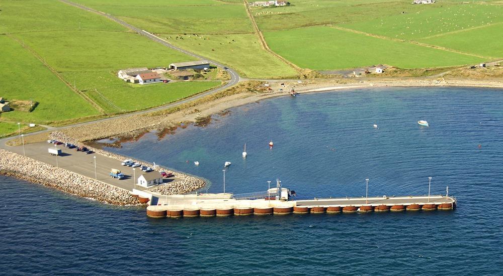 Westray Island (Orkney, Scotland) Rapness cruise ferry port