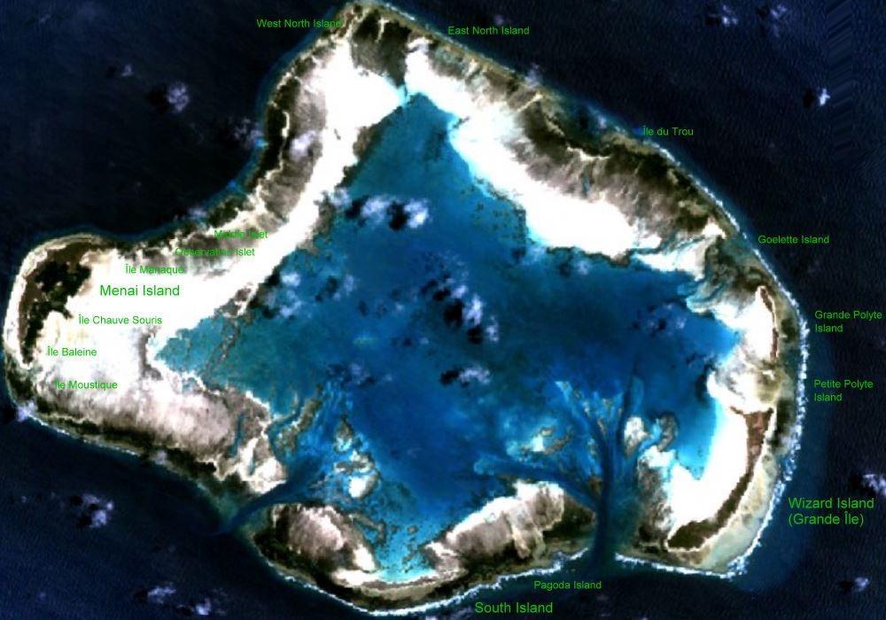 Cosmoledo Atoll islands map