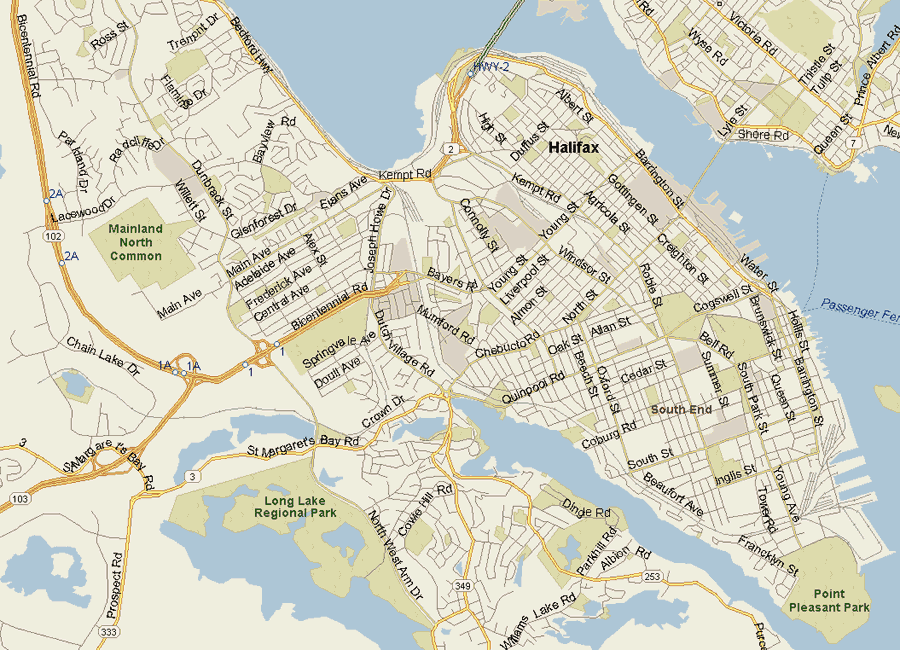 Halifax (Nova Scotia, Canada) cruise port map (printable)