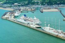 Coral Princess cruise ship arrives in Dover UK for inaugural call before world voyage