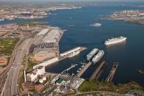 Carnival Pride sets sail on first voyage from Port Baltimore (Maryland USA)