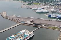 2 AIDA Cruises ships waiting in Tallinn harbour for a return sail date