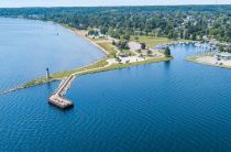 AQV's ship Ocean Voyager is the last to dock in Escanaba Michigan