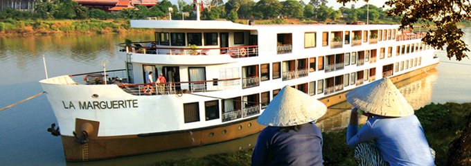 La Marguerite ship on Mekong River