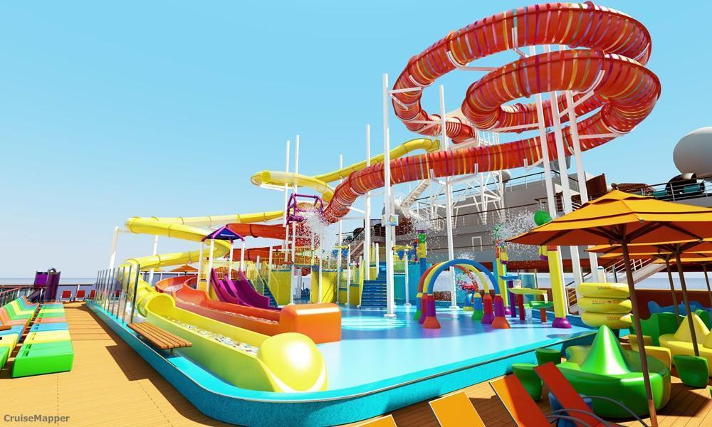 Carnival Vista cruise ship WaterWorks slides