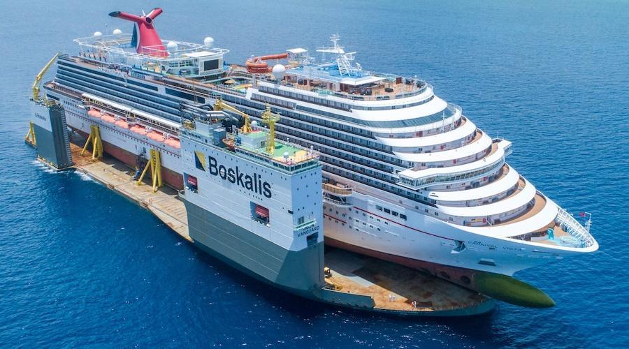 Carnival Vista refurbishment (Boskalis BOKA Vanguard ship, Bahamas)