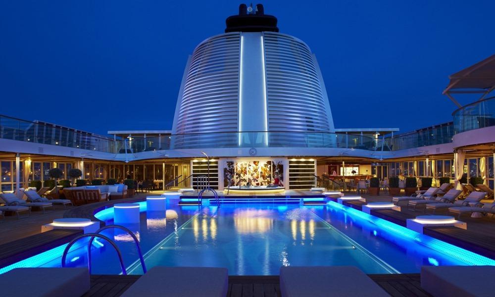 MS The World cruise ship swimming pool