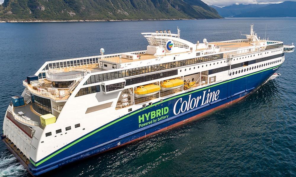 Color Hybrid ferry ship photo