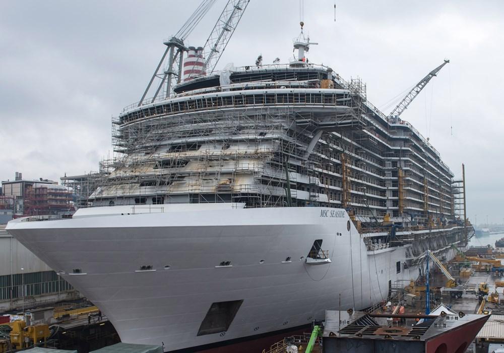 MSC Seaside cruise ship construction