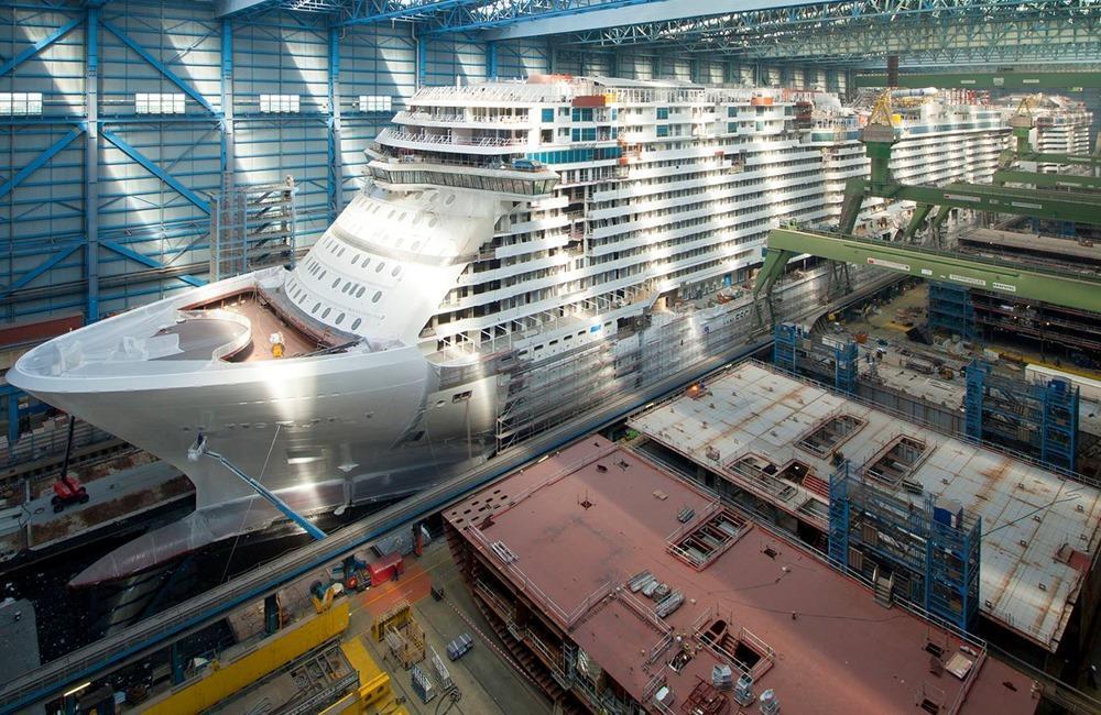 NCL Encore cruise ship construction