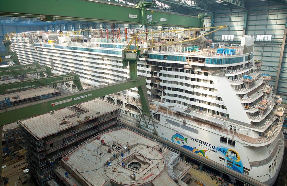 NCL Encore cruise ship construction