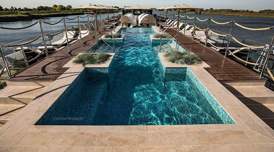 MS Andorinha river cruise ship pool deck