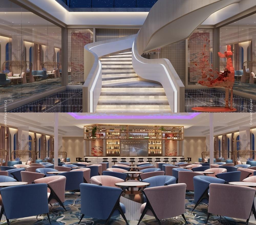 MS Victoria Sabrina river cruise ship (Yangtze Club Lounge)