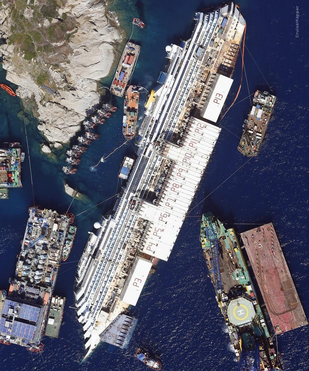 Costa Concordia shipwreck capsized
