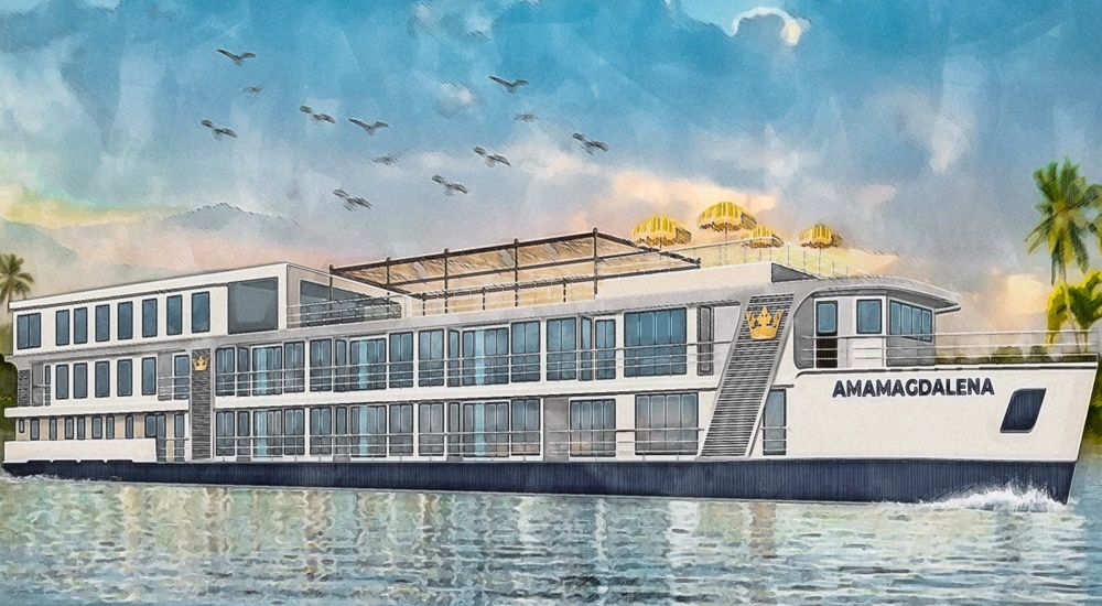 AmaMagdalena cruise ship (AMAwaterways Colombia, Magdalena River)