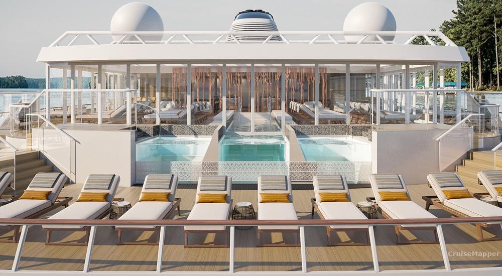 Viking Octantis cruise ship (Aquavit Terrace swimming pools)