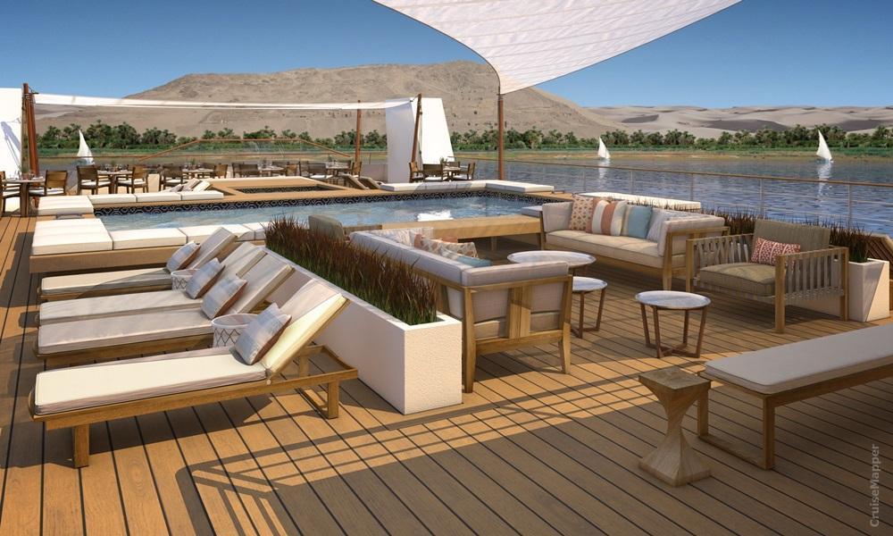 Viking Egypt cruise ship pool deck