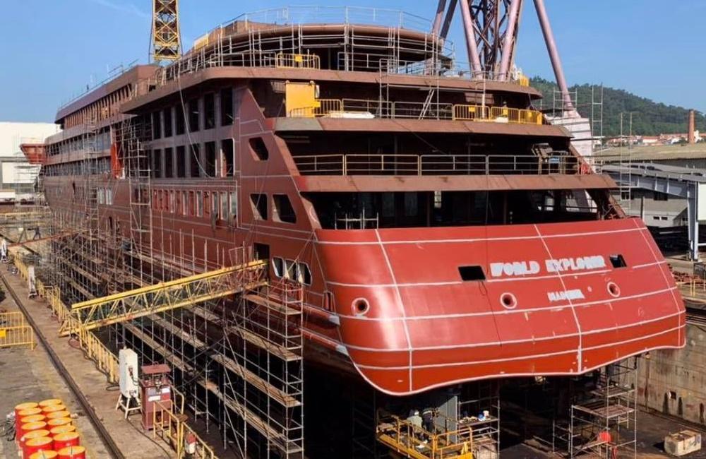 MS World Explorer cruise ship construction