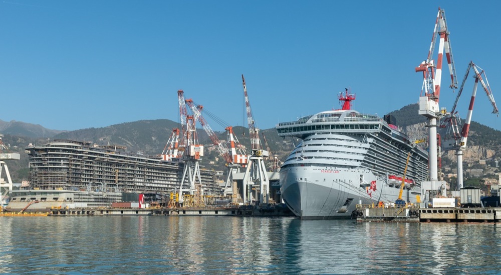 Virgin Scarlet Lady cruise ship construction