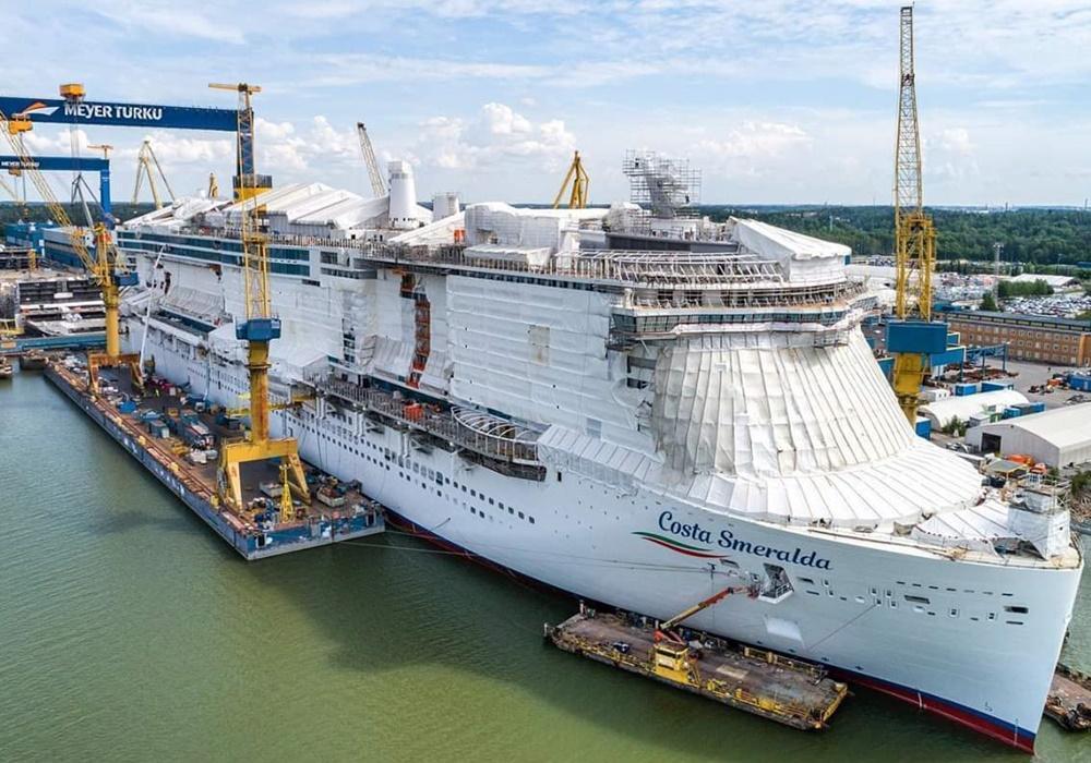 Costa Smeralda cruise ship construction