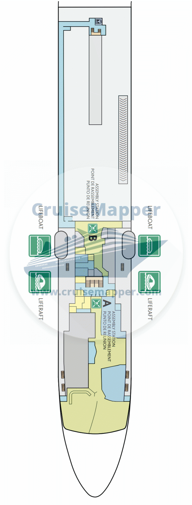 Stena Livia ferry deck plan 5 (muster stations)