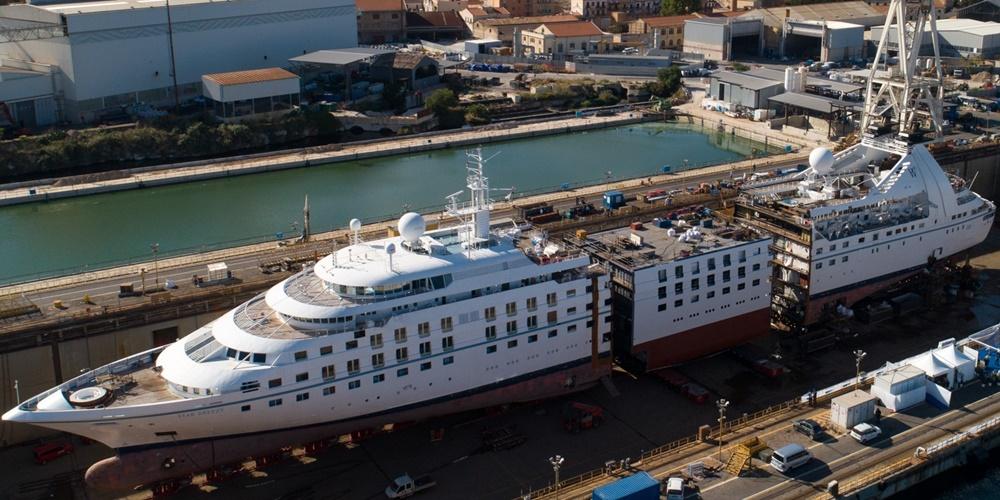 Windstar Star Breeze cruise ship stretching