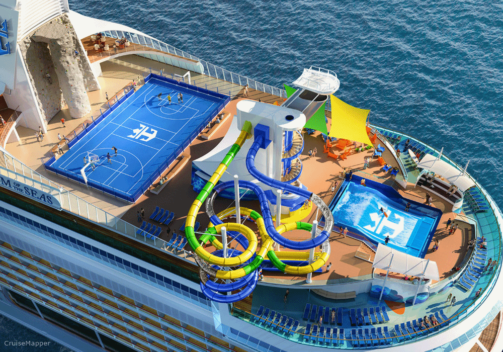 Freedom Of The Seas waterslides (Perfect Storm)