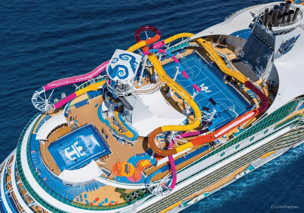 Navigator Of The Seas waterslides (Perfect Storm)