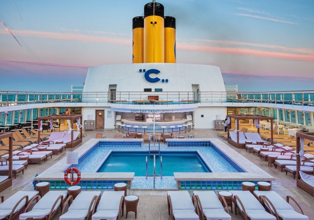 Costa neoRomantica cruise ship (pool deck)