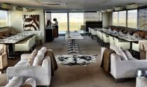 Zambezi Queen houseboat cruise ship (dining room restaurant)