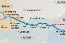 Crystal Mozart cruise ship (Danube itinerary map 2)