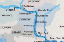 Crystal Mozart cruise ship (Danube itinerary map 1)